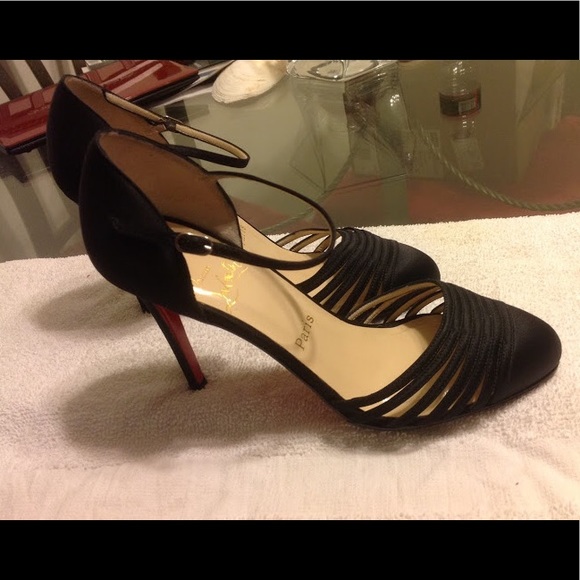 Christian Louboutain Laser-Cut Strappy Heels - Picture 3 of 8